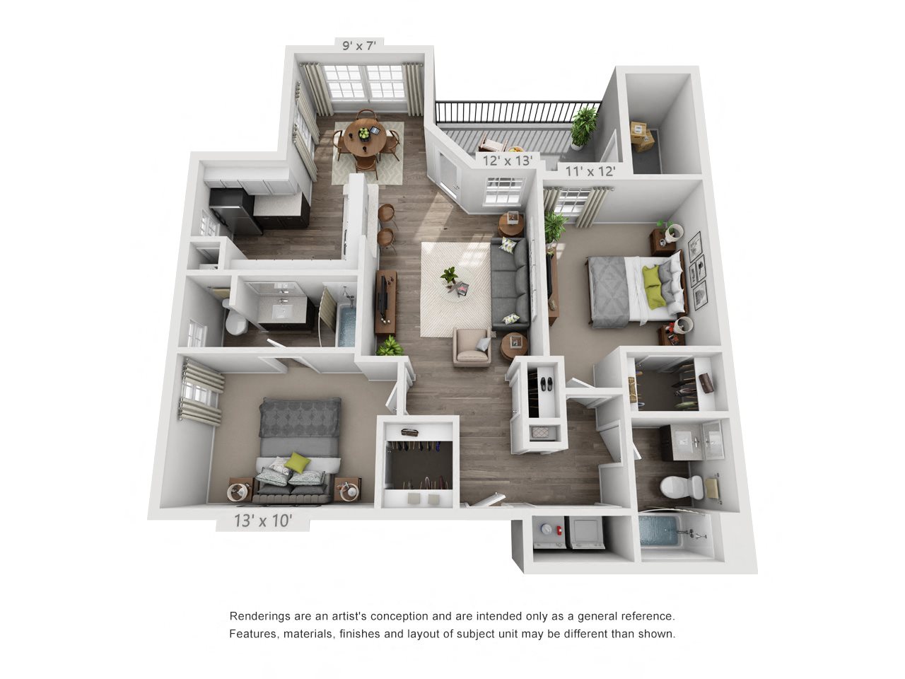 2 Bed 2 Bath